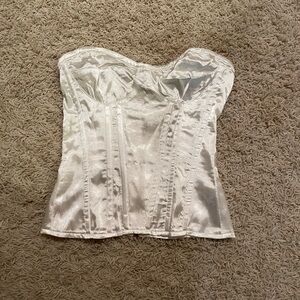 PrettyLittleThing White Satin Corset